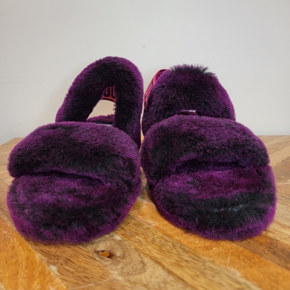 NWOT UGG Oh Yeah Slide Purple Womens Sheepskin Slipper Sandals 1107953 size 6 - Picture 6 of 8